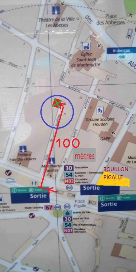 Studio Pigalle De 25 M2 - 2 Lits Simples Type Gigogne Pour 2 Personnes - Coeur Touristique De Paris - 2 Minutes De La Station Metro Pigalle ,Petit Train Vers La Butte Montmartre-Cabarets Moulin Rouge,Chez Michou-Restaurants Bouillon Pigalle,Berliner Exteriér fotografie